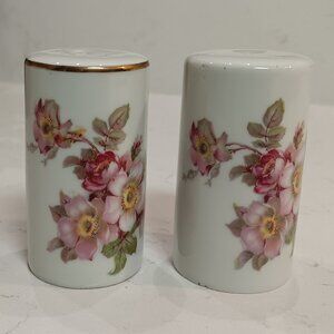 Golden Crown E & R Germany Briar Rose Salt Pepper Shakers